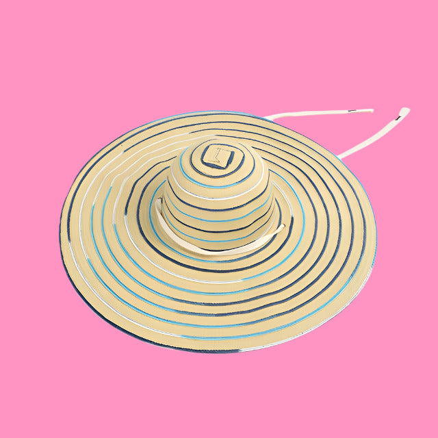 Beach Vacation Casual Stripe Designer Hats