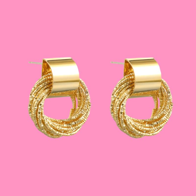 Advanced Cool Style 925 Silver Needle Geometric Earrings with Elegant Circle Earrings