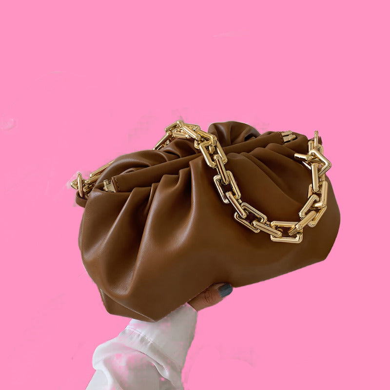 Dumpling Pouch Gold Chain Bag
