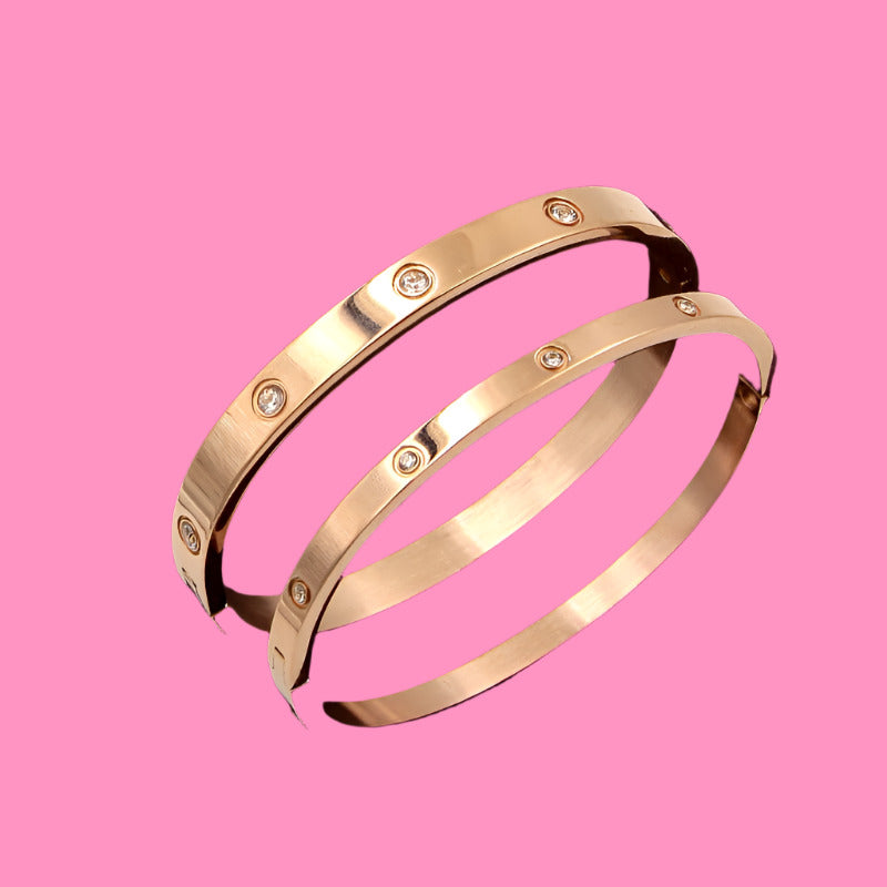 Gold Screw Bangle Bracelets