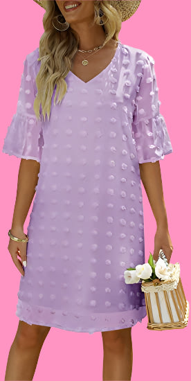 V-neck Shift Dress