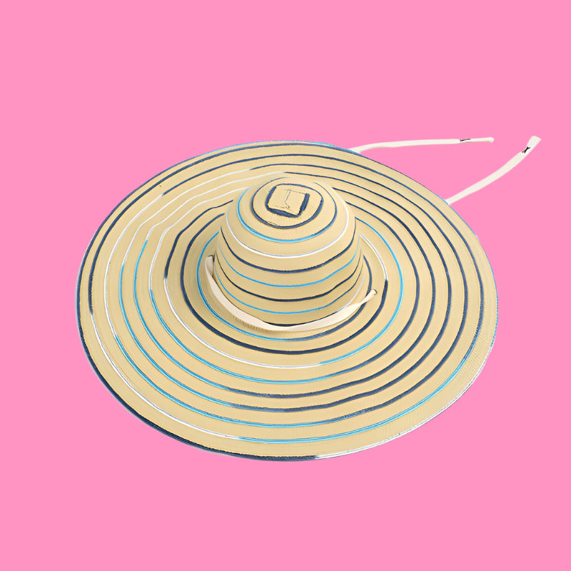 Beach Vacation Casual Stripe Designer Hats