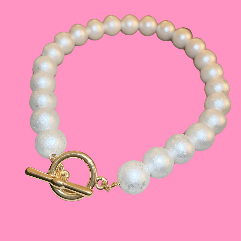 Baroque Pearl Necklace for Women – Vintage French Design Fashion Neck Chain for Weddings