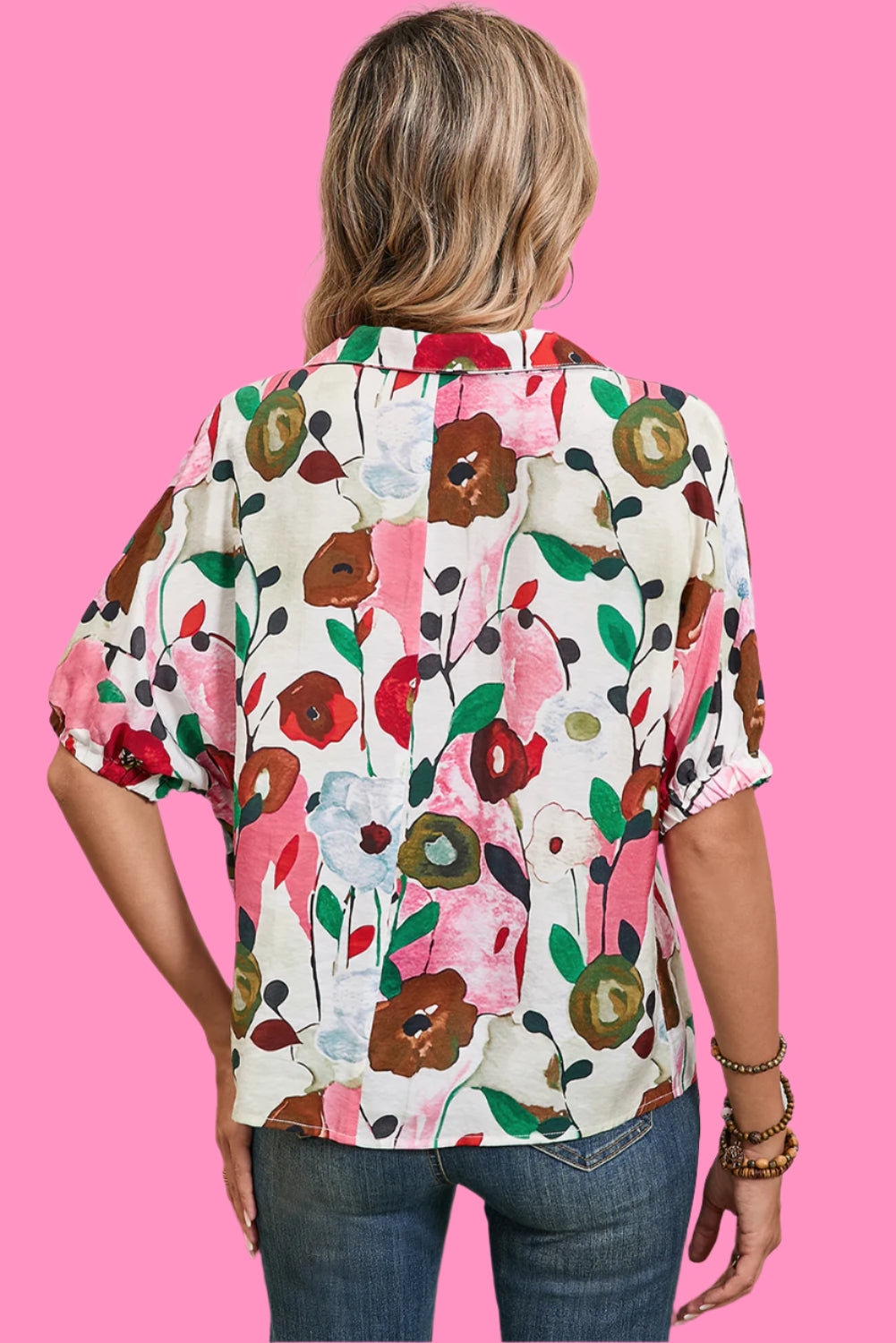 Floral Print Boho Blouse