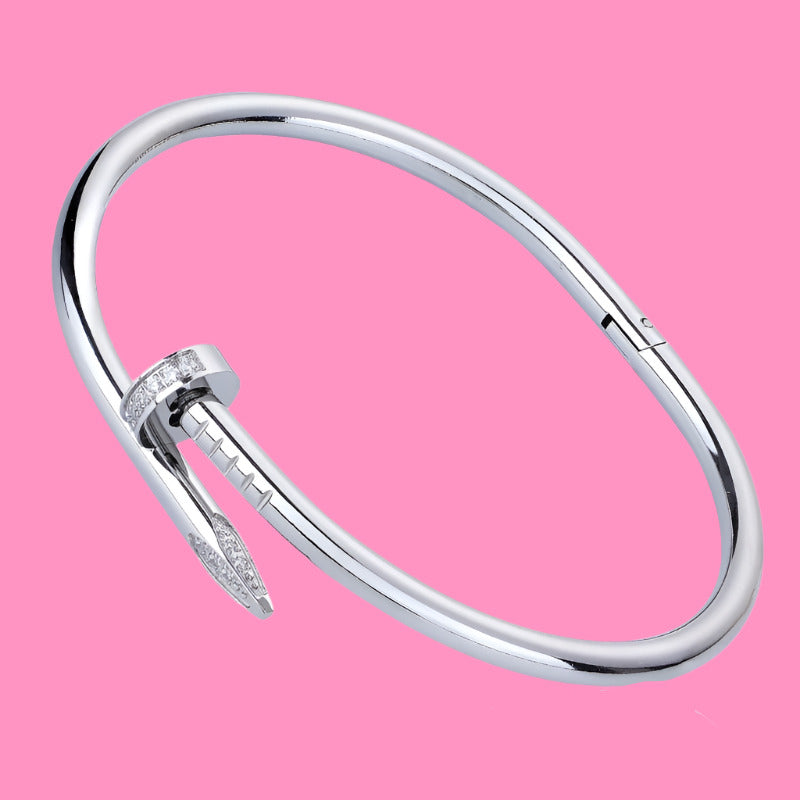 Diamond Titanium Steel Nail Bracelet