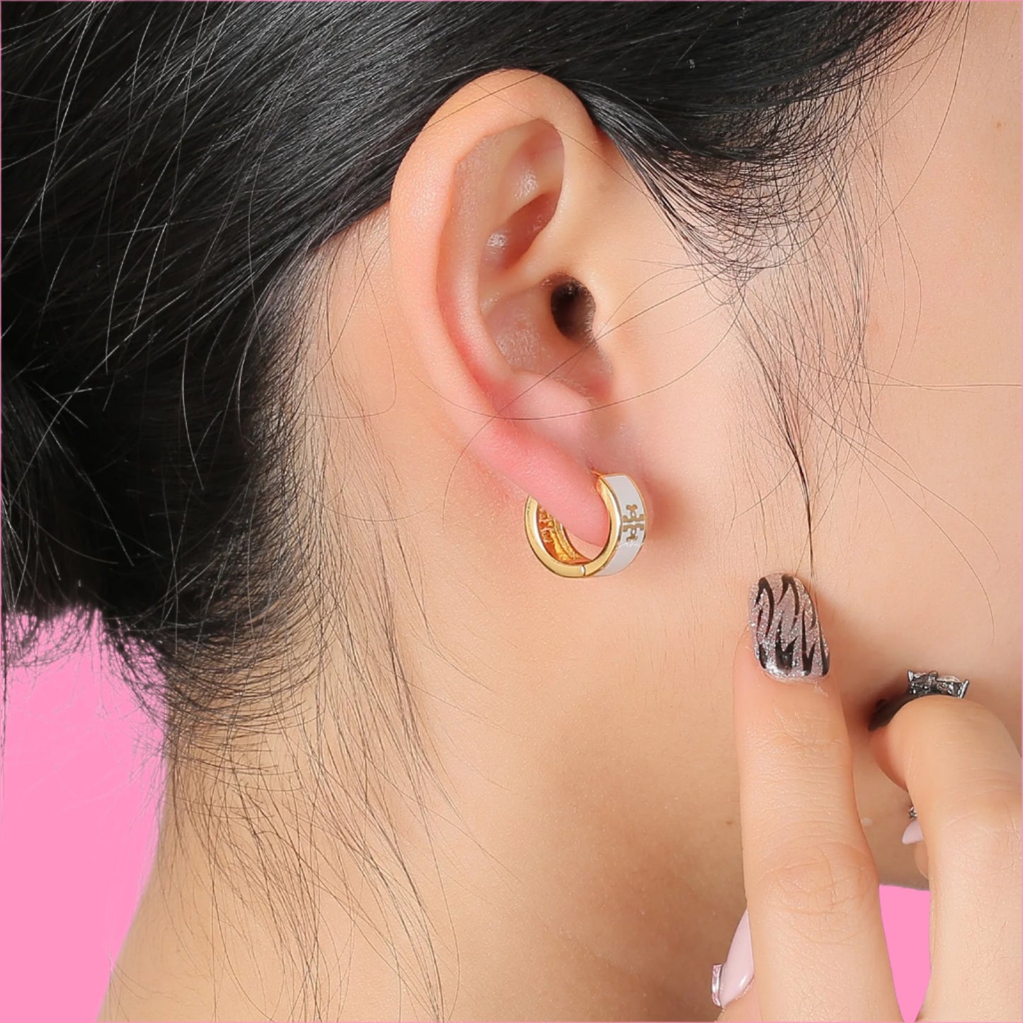 Designer Drip Oil Ear Buckle, Light Luxury, High Grade Earrings