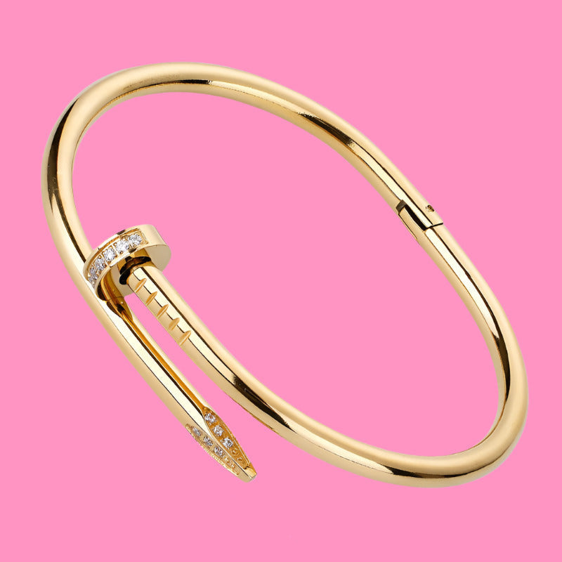 Diamond Titanium Steel Nail Bracelet