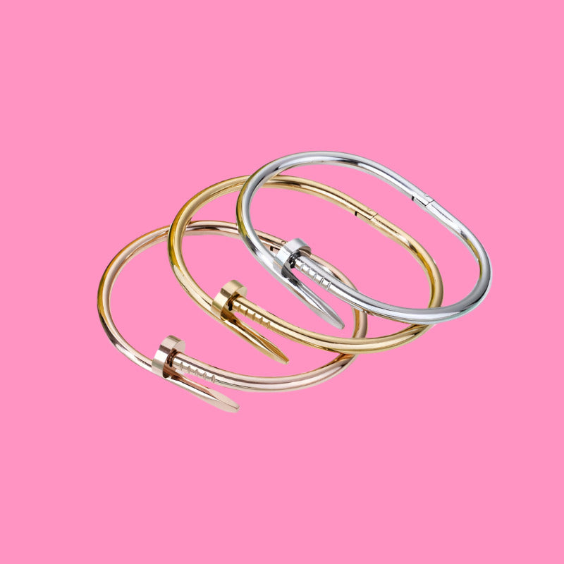Diamond Titanium Steel Nail Bracelet