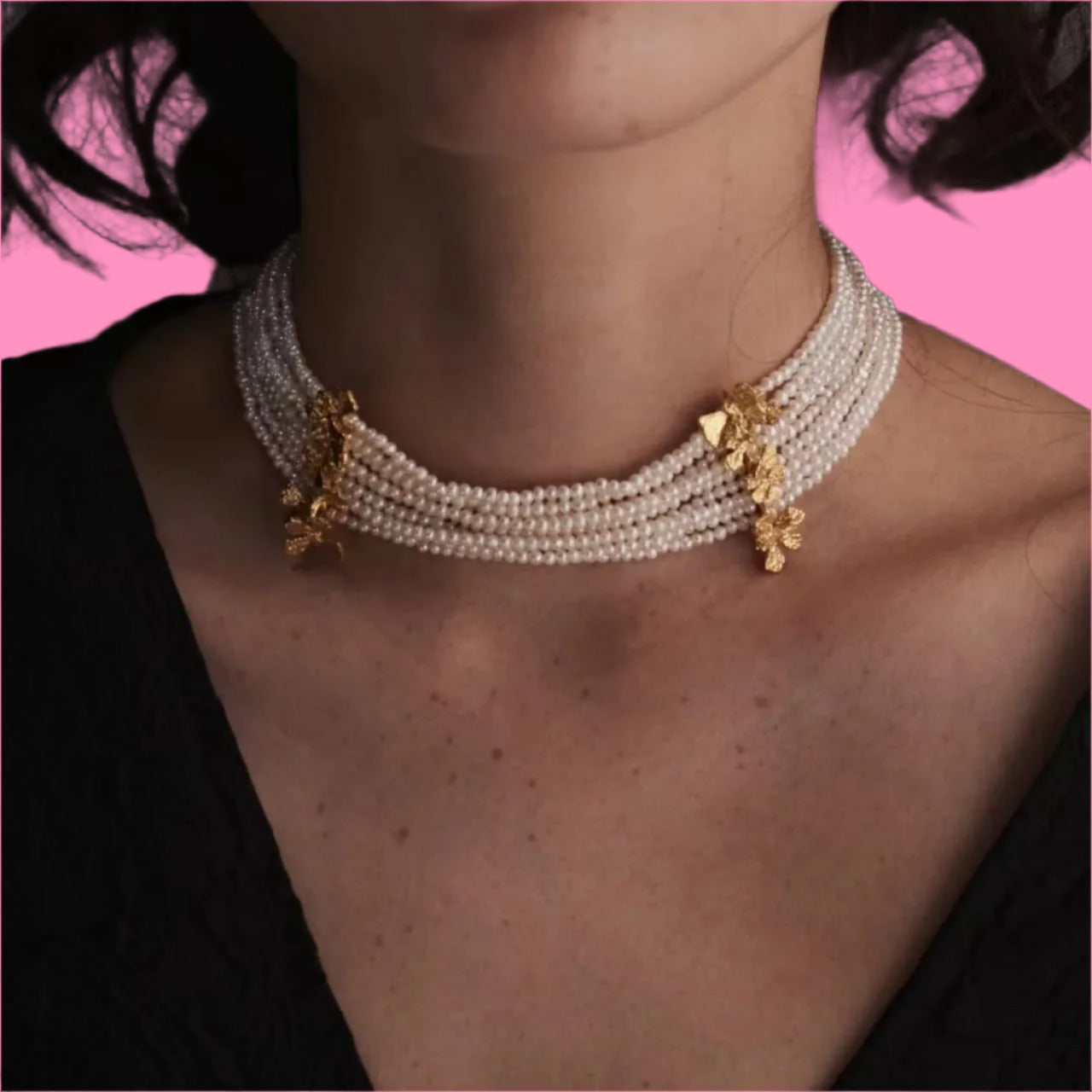 Vintage Freshwater Pearl Choker Necklace for Women – Timeless Elegance