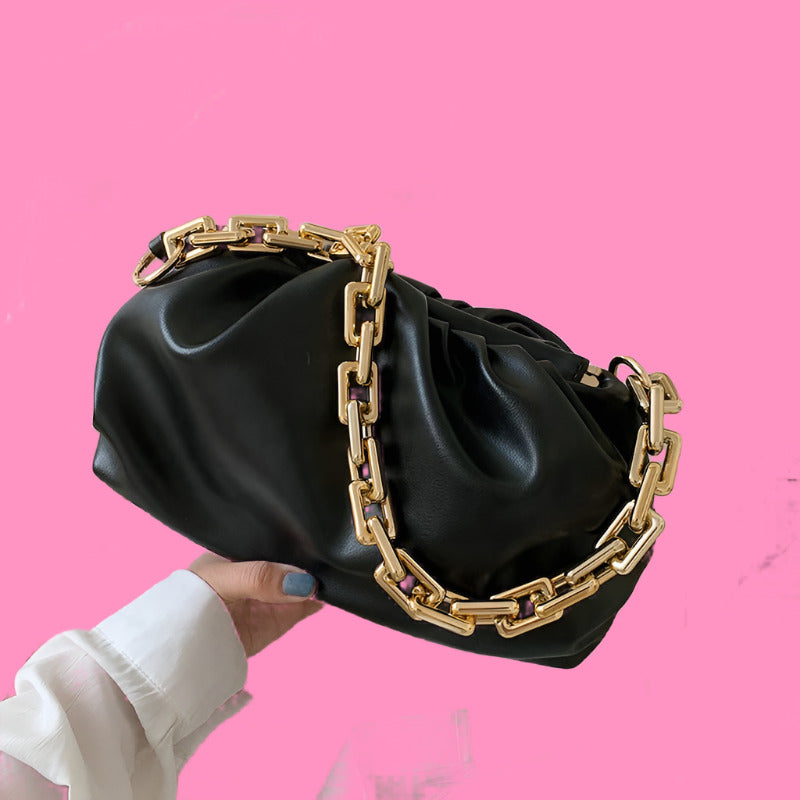 Dumpling Pouch Gold Chain Bag