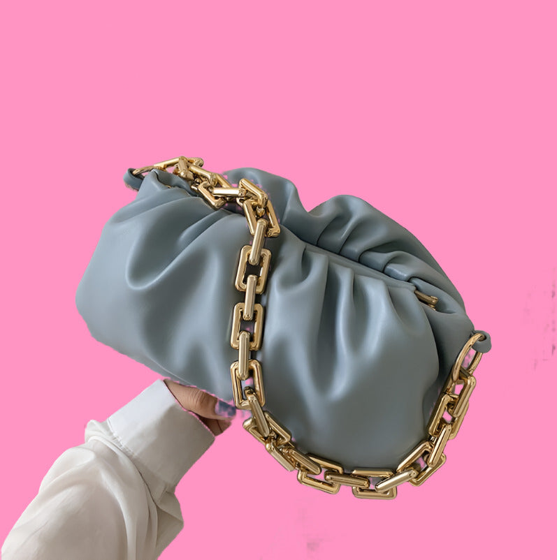 Dumpling Pouch Gold Chain Bag