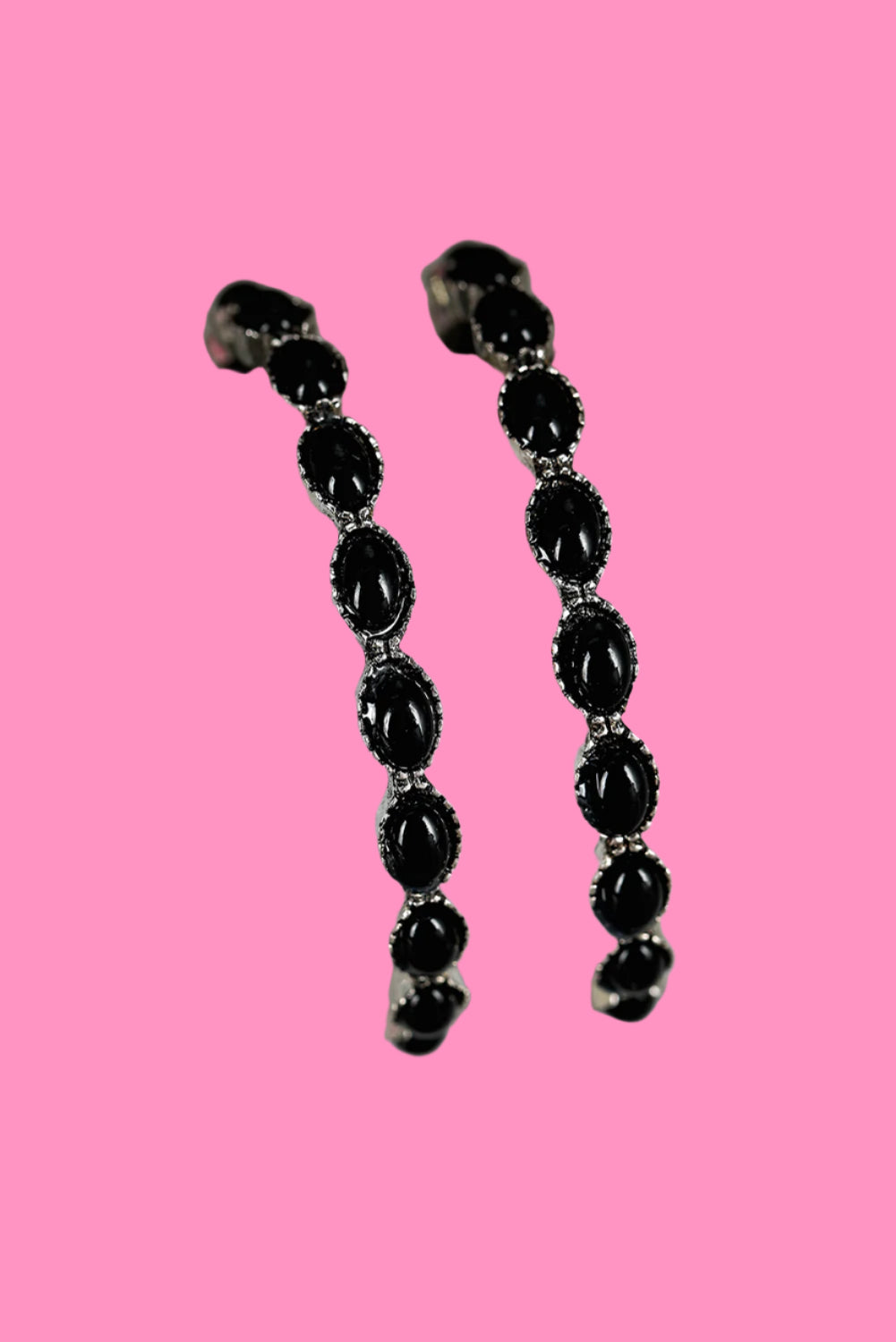 Bonbon Turquoise Big Circle C Shaped Earrings