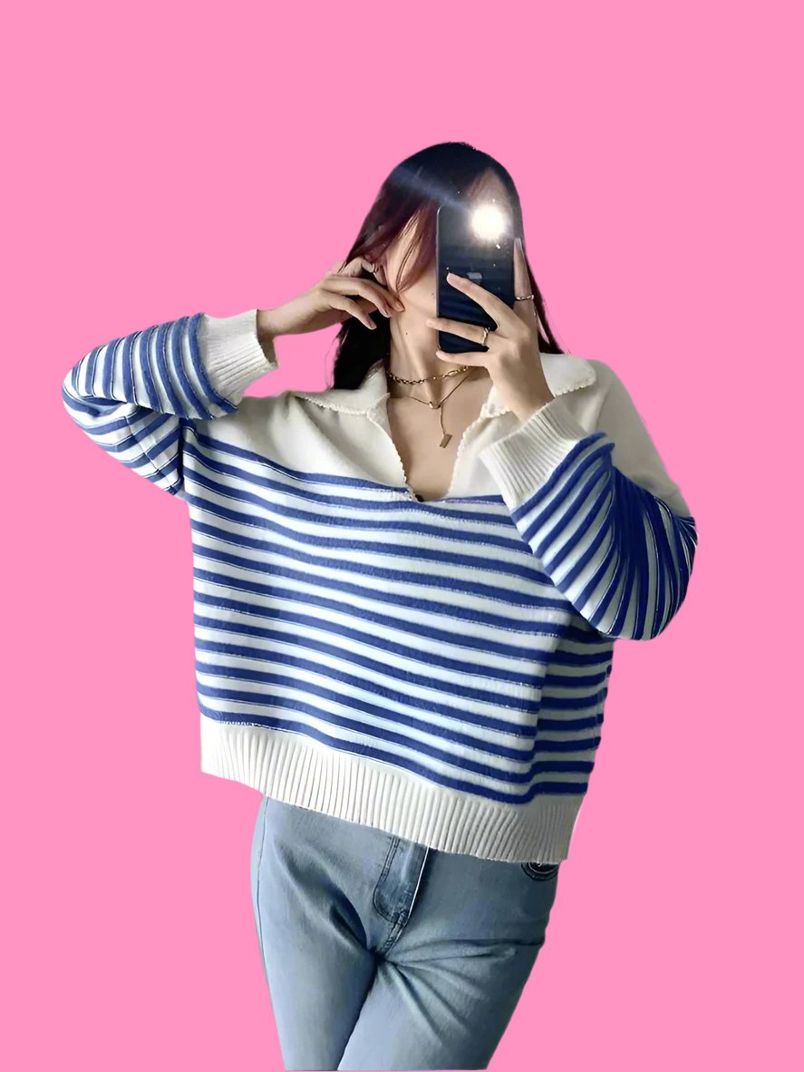 Lese's Striped Knitted Pullover