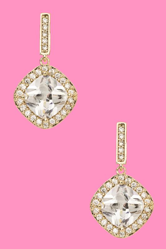 CZ Drop Earrings