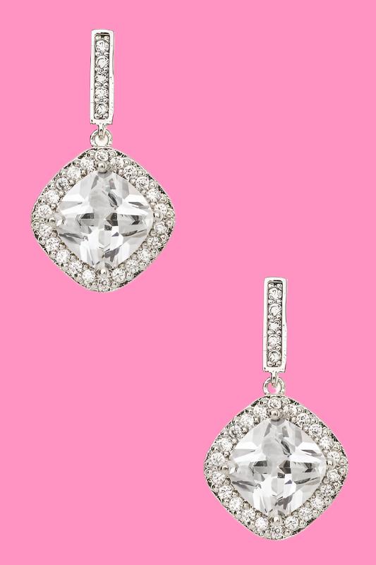 CZ Drop Earrings