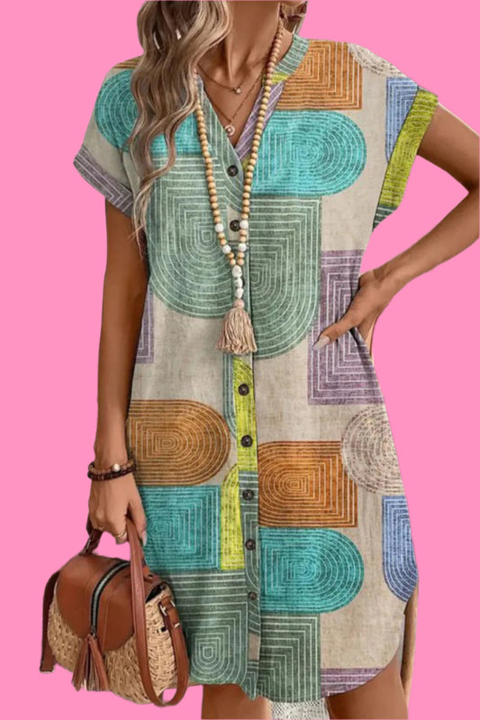Geometric Print dress
