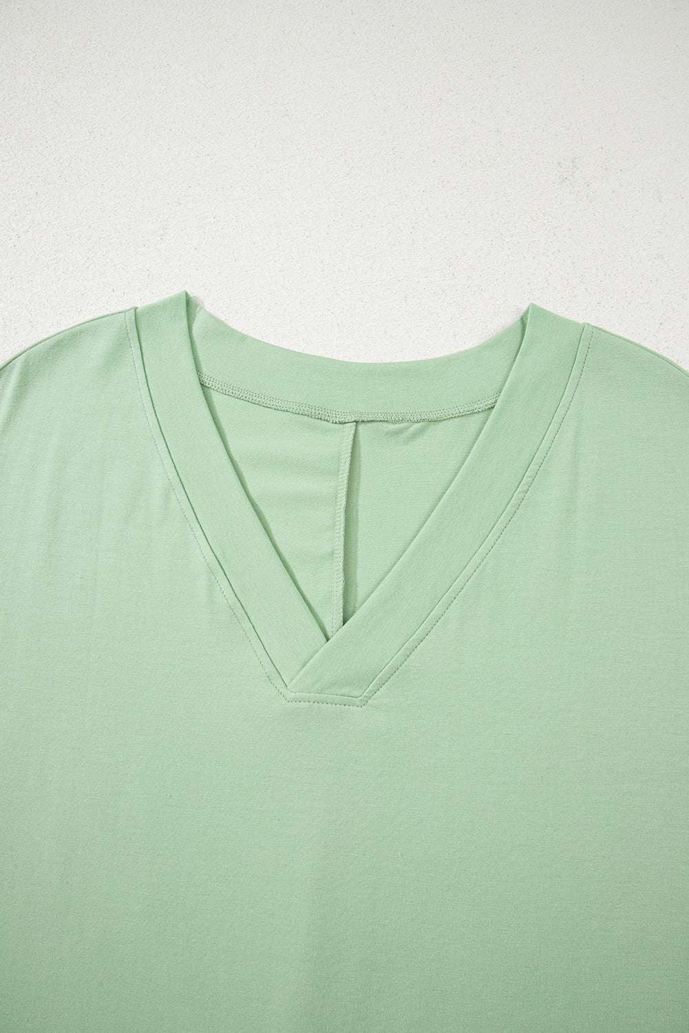Loose Half Sleeve V Neck Romper