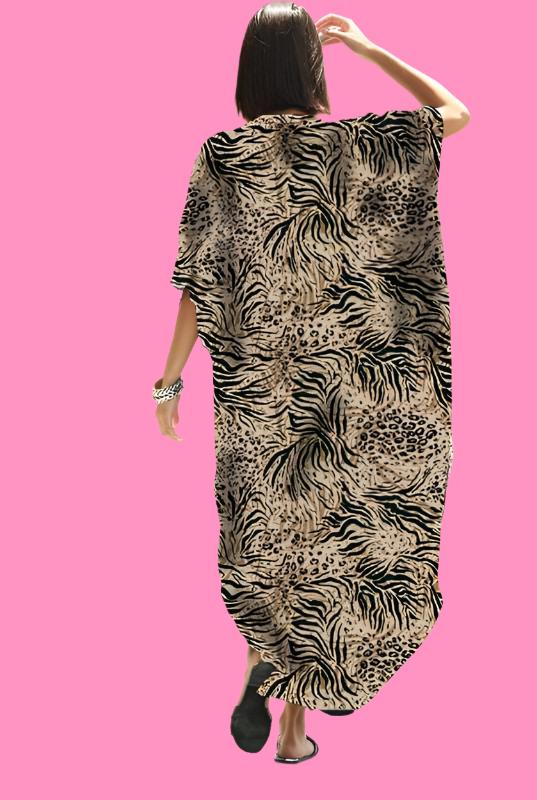 Wide Dress -Animal Print