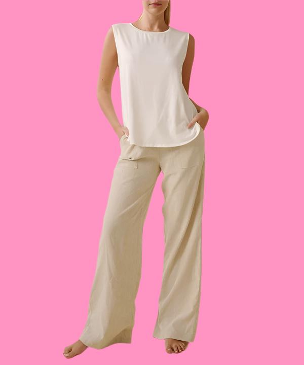 BAMBOO COTTON LINEN PANTS