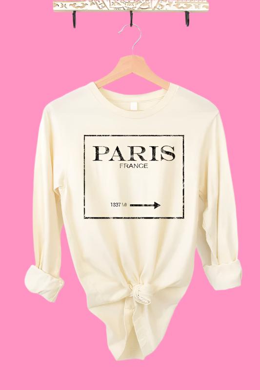 PARIS FRANCE LONG SLEEVE TEE