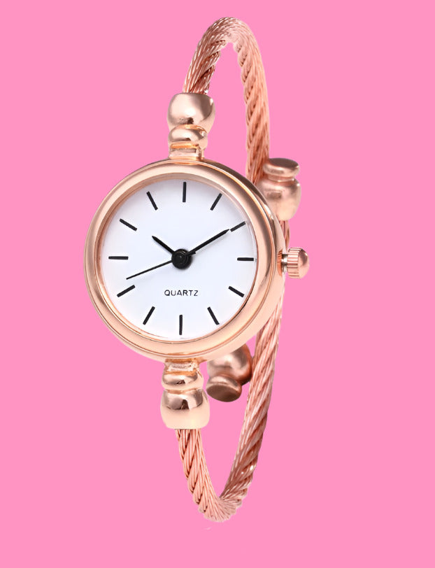 Top Plaza  Analog Quartz Bangle Cuff Wrist Bracelet Watch