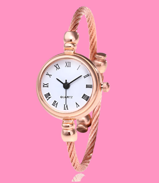 Top Plaza  Analog Quartz Bangle Cuff Wrist Bracelet Watch