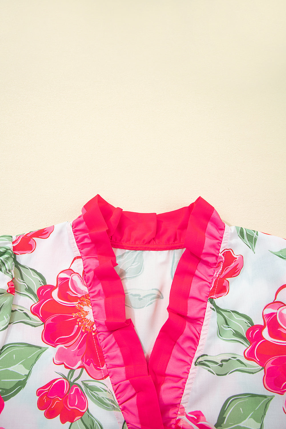 Floral Print Puff Sleeve Blouse
