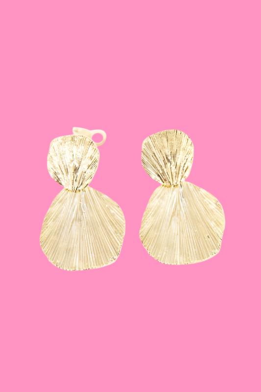 Gold Shell Drop Earrings