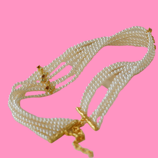 Vintage Freshwater Pearl Choker Necklace for Women – Timeless Elegance