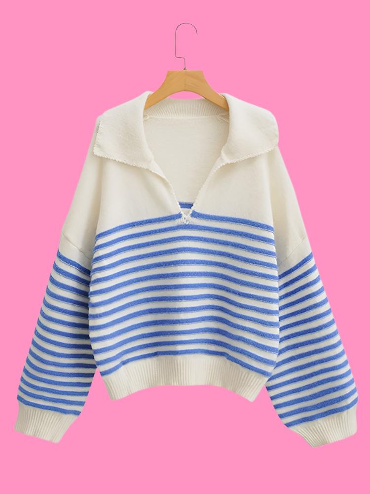 Lese's Striped Knitted Pullover