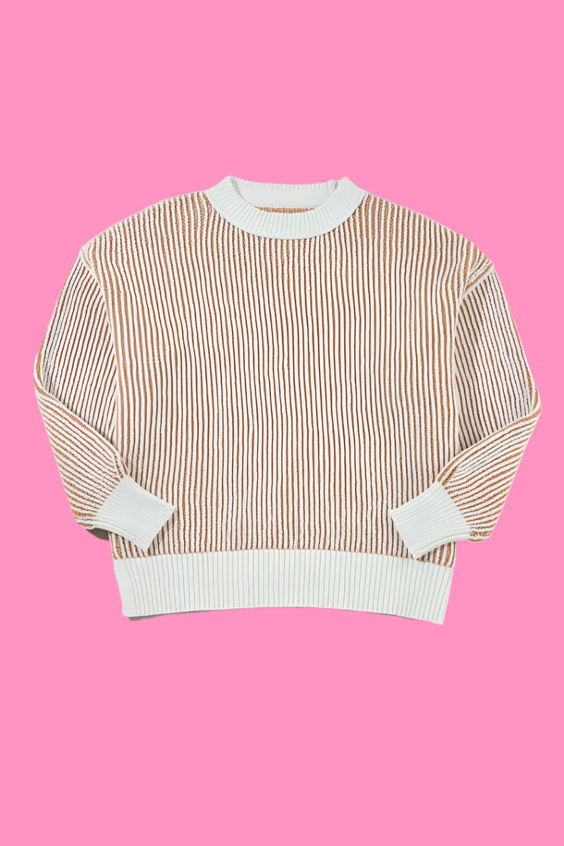 Lese's Striped Contrast Sweater