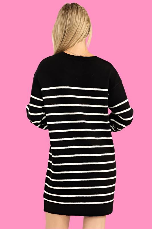 Casually Chic Striped Sweater Dress