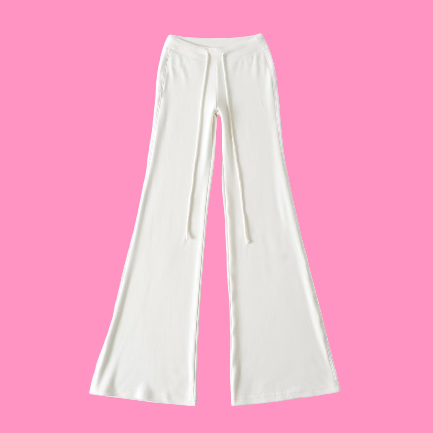 Drawstring yoga pants slim fit micro flared sports casual pants