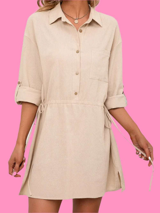 Casual mid length shirt dress