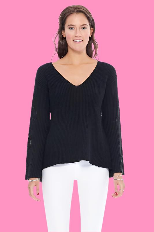 Light Weight Bell Sleeve All Season Sweater Top