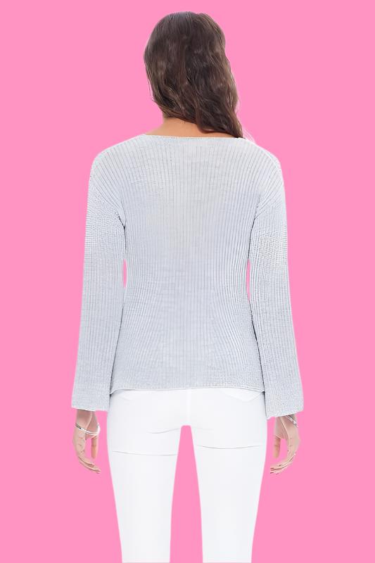 Light Weight Bell Sleeve All Season Sweater Top