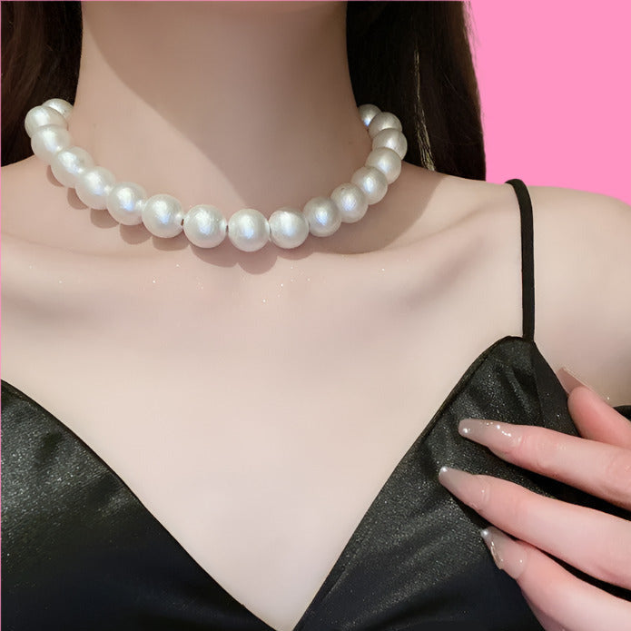 Baroque Pearl Necklace for Women – Vintage French Design Fashion Neck Chain for Weddings