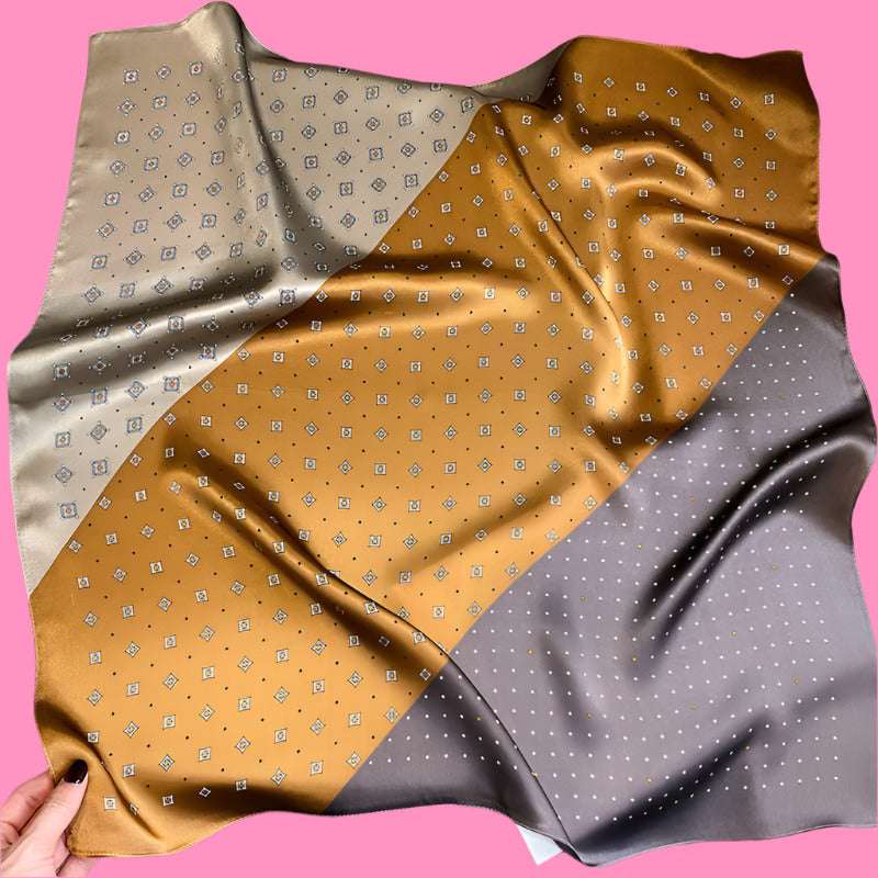 Luxury Brand Silk Scarf Square Shawls And Wraps e Small Hair Neck Hijabs Kerchief Foulard