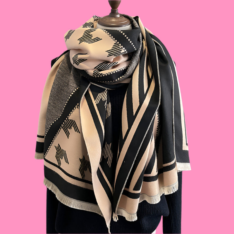 Luxury Cashmere Scarf Thick Pashmina Blanket Warm Shawl Wrap Neckerchief with Tassel