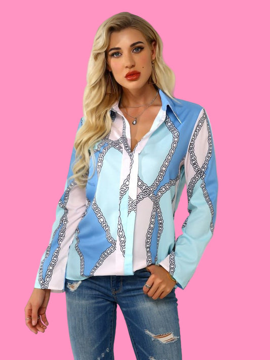 Chain Print Blouses