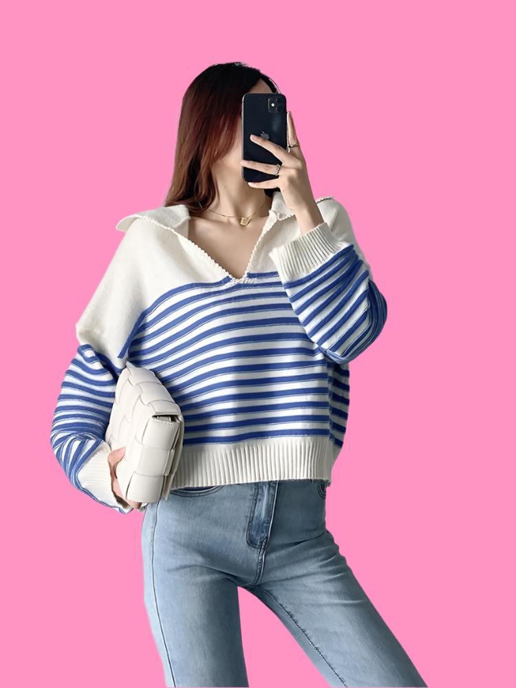 Lese's Striped Knitted Pullover