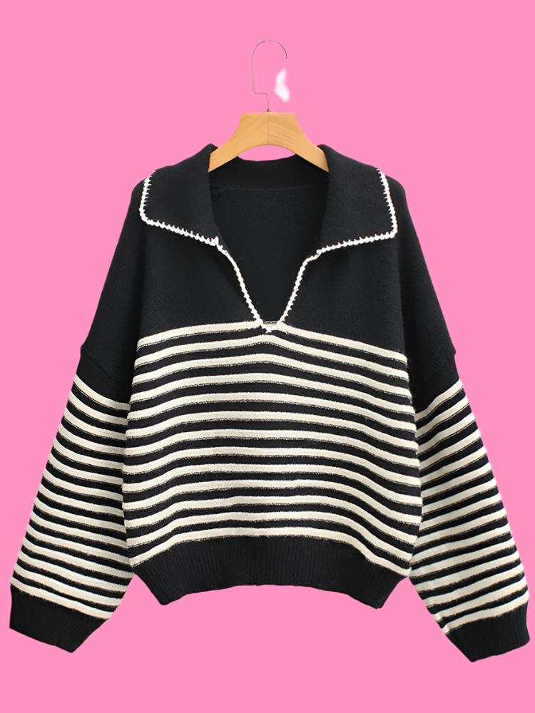 Lese's Striped Knitted Pullover