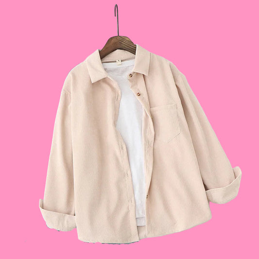 Loose Boyfriend Style Corduroy Shirt