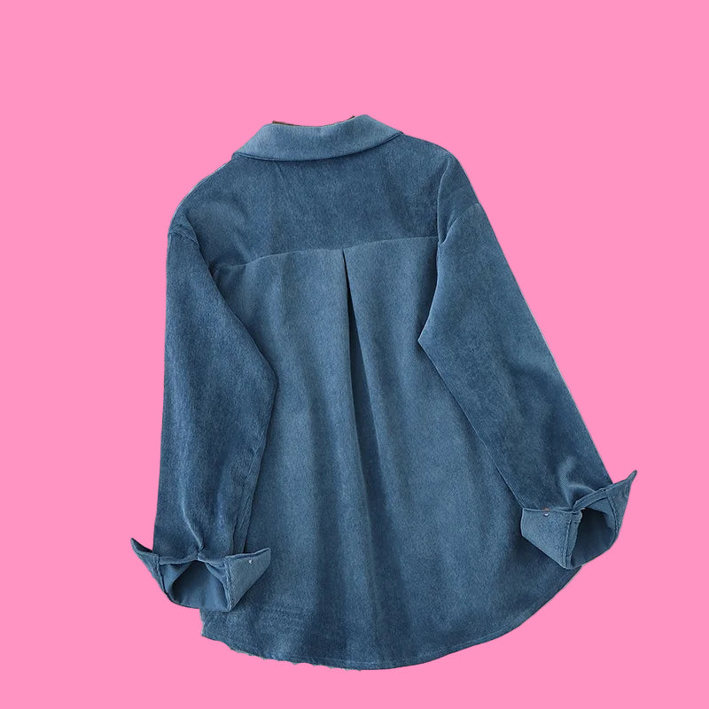 Loose Boyfriend Style Corduroy Shirt
