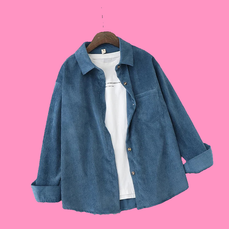 Loose Boyfriend Style Corduroy Shirt