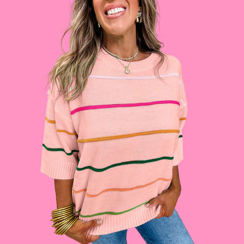 Color Stripe Harper Sweater