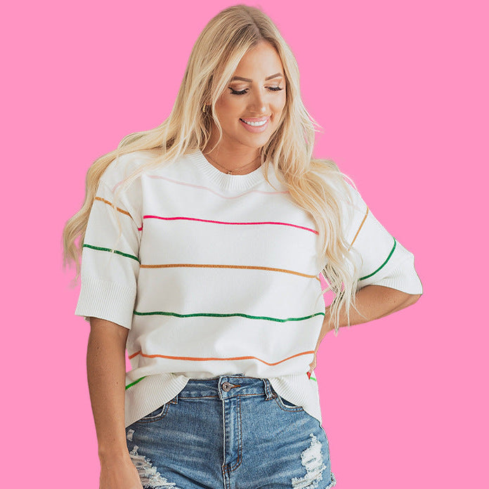 Color Stripe Harper Sweater