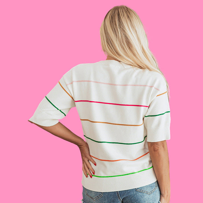 Color Stripe Harper Sweater