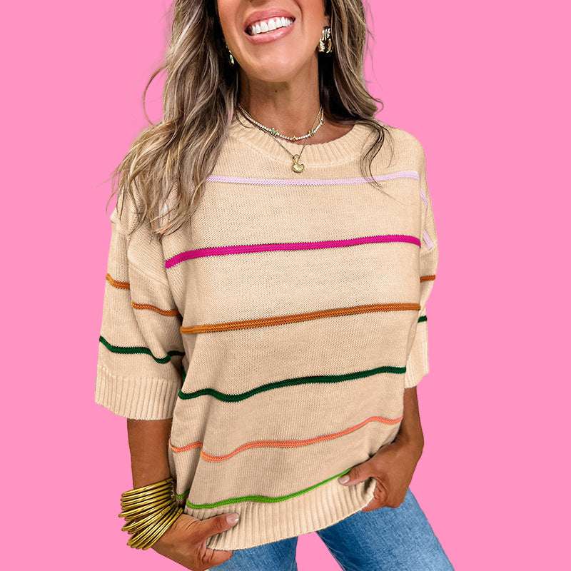 Color Stripe Harper Sweater