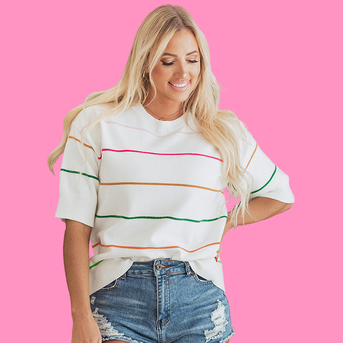 Color Stripe Harper Sweater